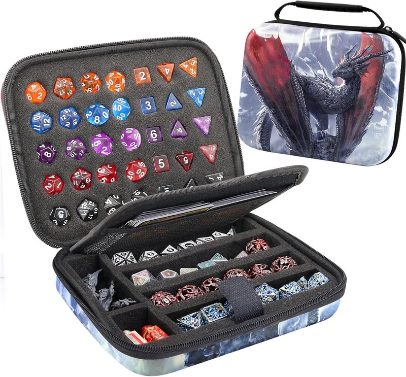 sabermaster Dice Storage Case Dice Bag Dice throne dnd dice tray dice holder dnd dice storage dice case Multifunctional storage Organizer Role Playing Game for Rpg Table Game (B) - Image 1